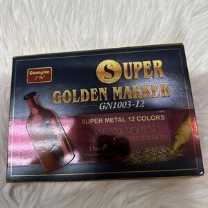 GuangNa Super Golden Marker Super Metal 12 Colors Metallic One Used Marker